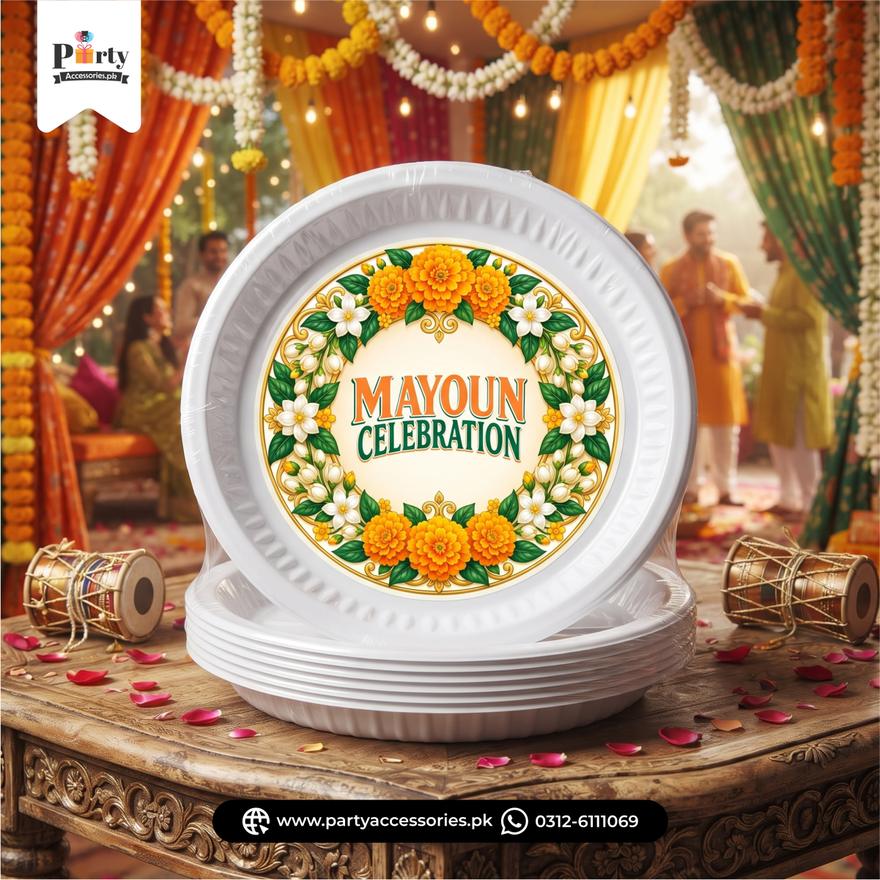 Mayoun Party Decoration Plates