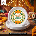 Mayoun Theme Disposable Plates with Sticker Labels – Wedding Party Decoration 