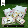 Ameen Mubarak Personalized Sweet Boxes | Customized Tin Boxes with Carry Bags | Pack of 6
