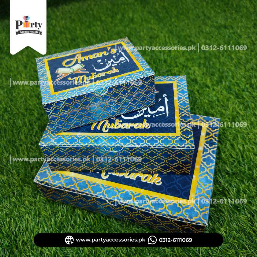Ameen Mubarak Boxes | Ameen Mubarak Sweet Boxes | Personalized Methai Boxes
