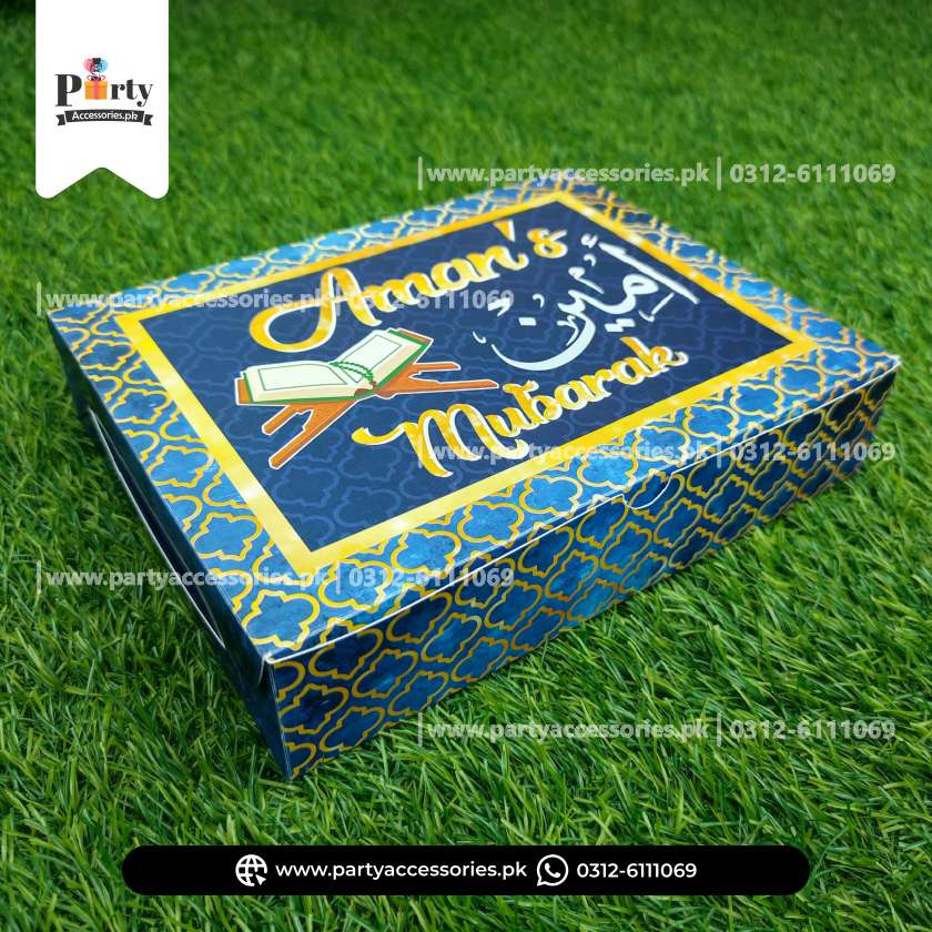 Customized Ameen Mubarak Sweet Boxes