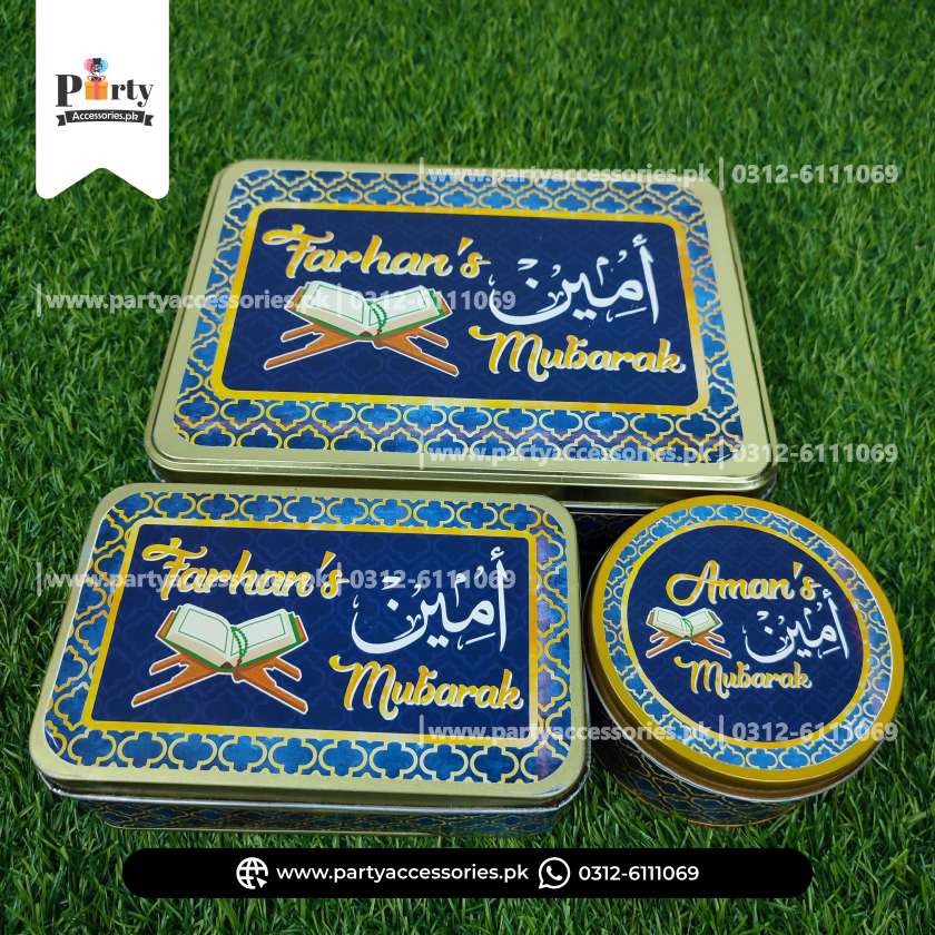 Ameen Mubarak Customized Tin Methai Boxes