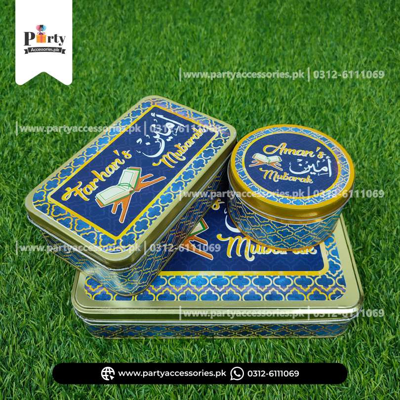 Ameen Mubarak Personalized Methai Tin Boxes