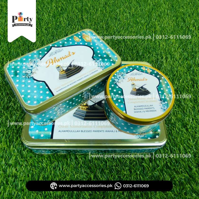 Ameen Mubarak Personalized Sweet Boxes | Customized Methai Tin Boxes 