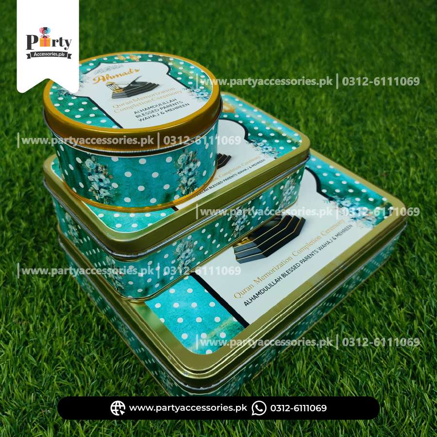 Customized Ameen Mubarak Methai Tin Boxes | Pack of 6