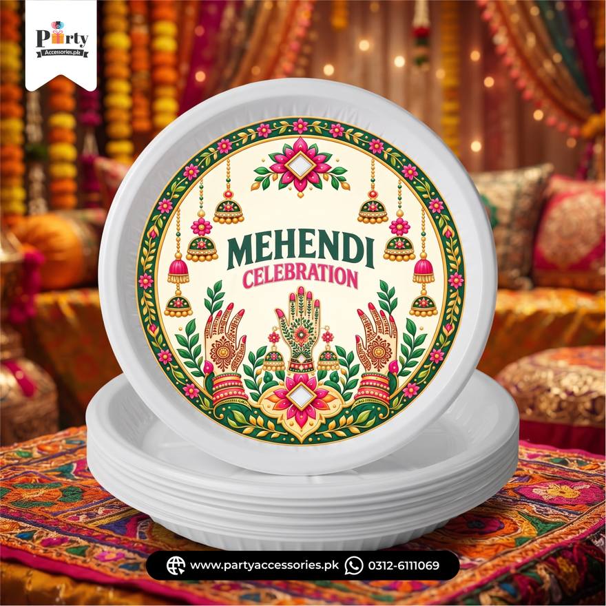 Mehendi Decoration Plates