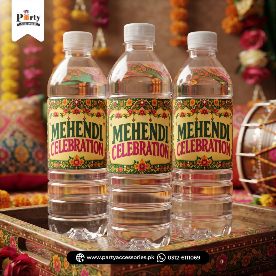 Mehendi Celebration bottle labels
