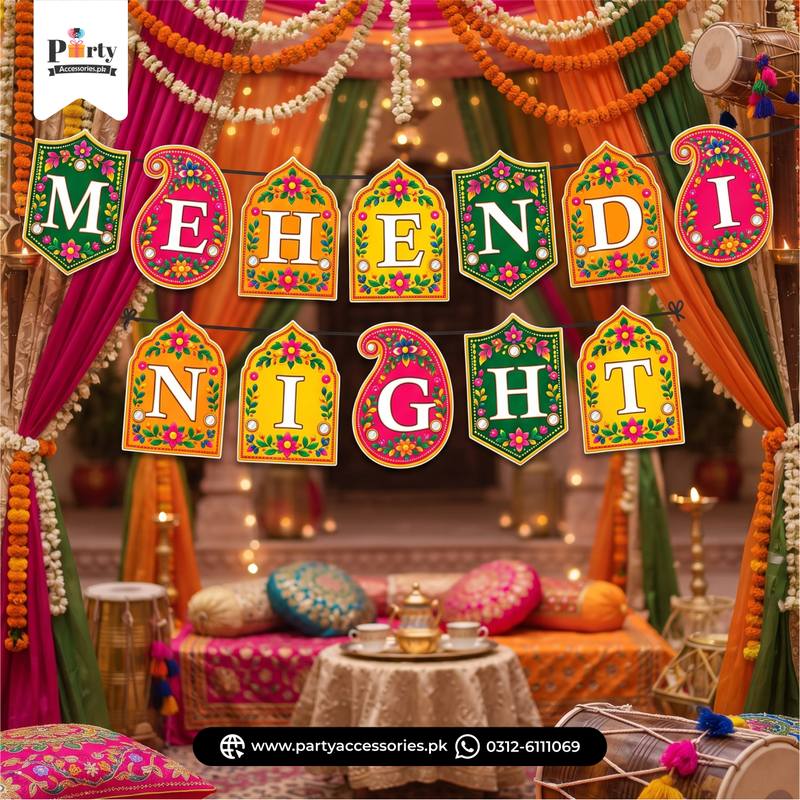 Mehendi Night Bunting Banner