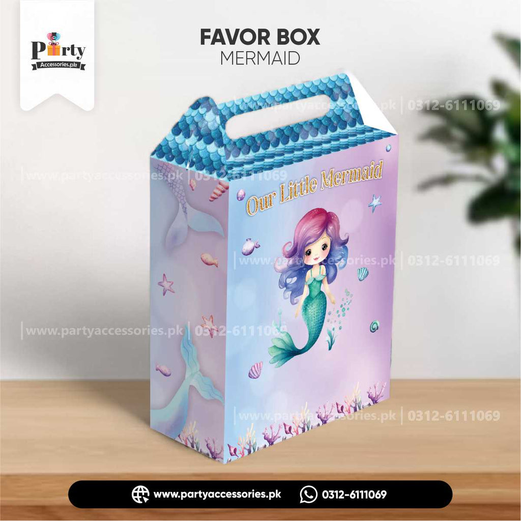 mermaid  theme customized goody boxes