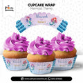 Mermaid Theme Customized Cupcake Wraps for Birthday Party Decoration