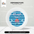 Mermaid Theme Customized Disposable Plates for Party Table Decorations