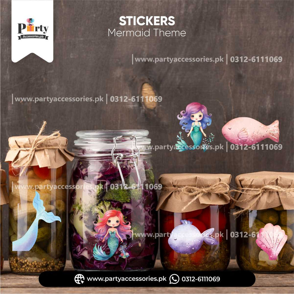 Mermaid Theme Cutout Stickers for Party Decoration