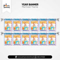 Mermaid Theme Customized Month Wise Year Picture Banner for Wall Decoration