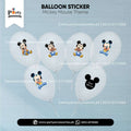 Mickey Mouse Theme Transparent Balloons with Stickers for Birthday Decoration
