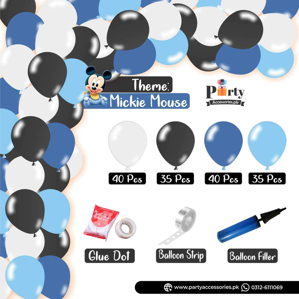 Mickey Mouse Colors Theme Balloon Arch Set Garland Kit 150 Balloons