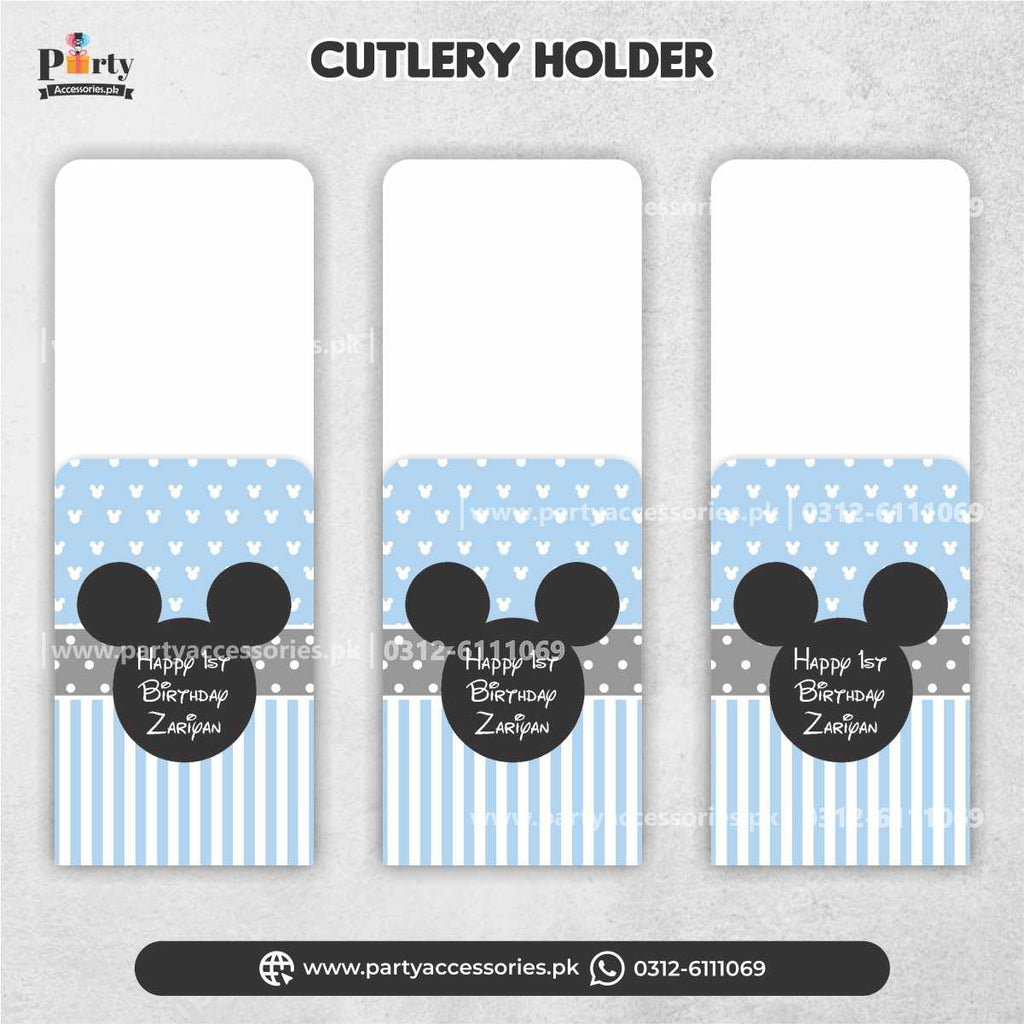 Mickey Mouse Theme Disposable Cutlery Holders for Cutlery Decoration