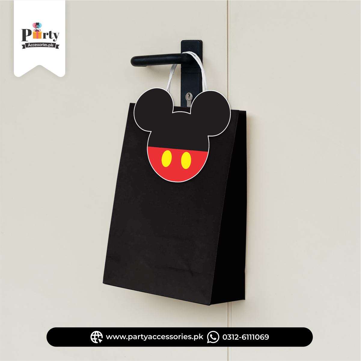 Mickey Mouse Cutout Goody Bags | Premium Party Favors