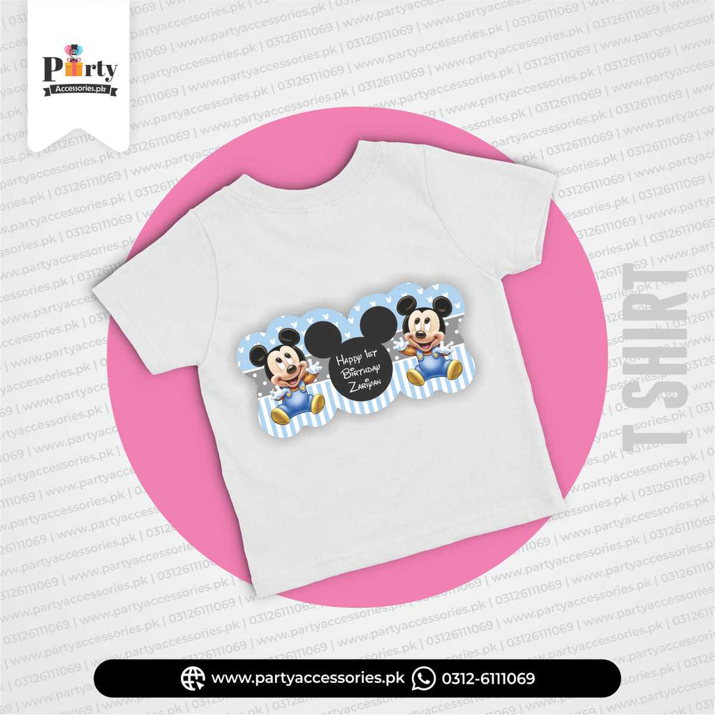Mickey Mouse Theme Customized T-Shirt for Birthday Boy Celebration