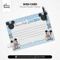 Mickey Mouse Theme Customized Wish Cards for Birthday Party Decoration 