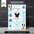 Mickey Mouse Theme Customized Birthday Fact Board / Milestone Board