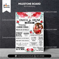 wedding anniversary white fact board for wedding journey 