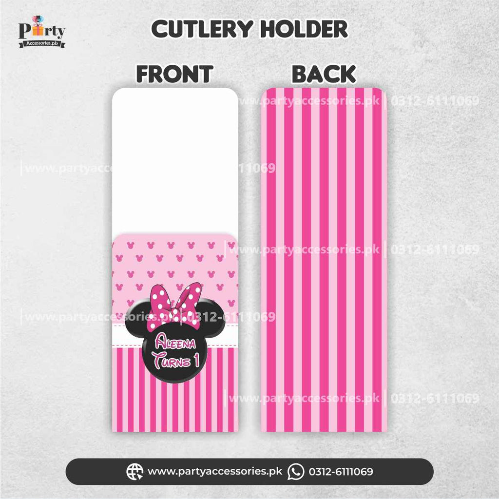 Minne Mouse theme disposable cuttlery holder