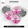 Minnie Mouse Theme Button Badges for Birthday Party Celebration
