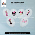 Minnie Mouse Theme Transparent Balloons with Stickers for Birthday Decoration