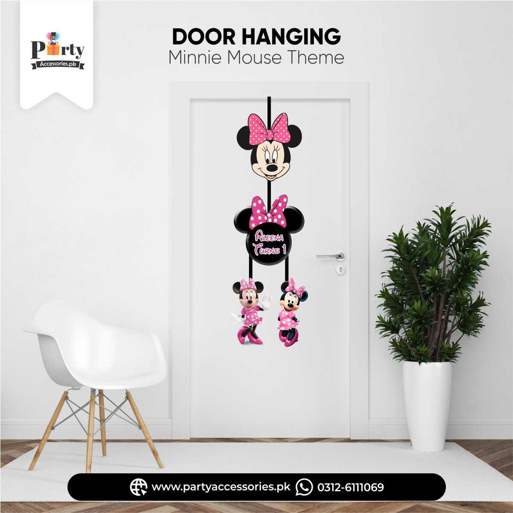 Minnie Mouse Theme Decorations | Customized Birthday Party Door Hanging