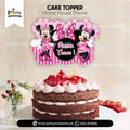 Minnie Mouse Theme Customized Card Cake Topper for Birthday Cake Decoration 