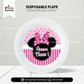 Minnie Mouse Theme Customized Disposable Plates for Birthday Table Decoration
