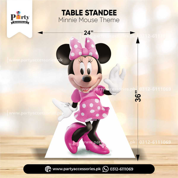 Minnie Mouse Theme Standing Character Cutouts for Birthday Party Decoration