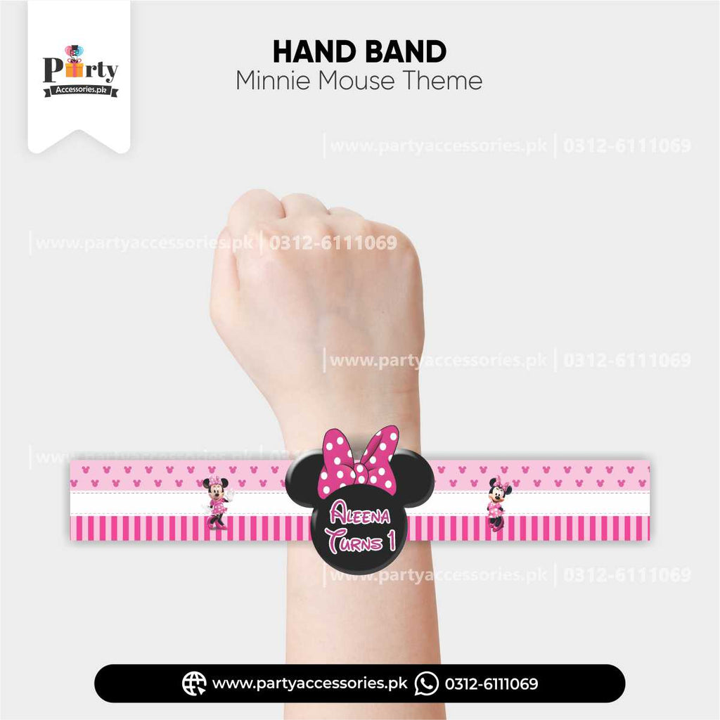 Minnie Mouse Theme Customized Hand / Wrist Band for Celebrations