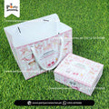 Baby Girl Announcement Sweet Boxes | It's a Girl Decoration | Customized Methai Boxes with Carry Bags | Pack of 6