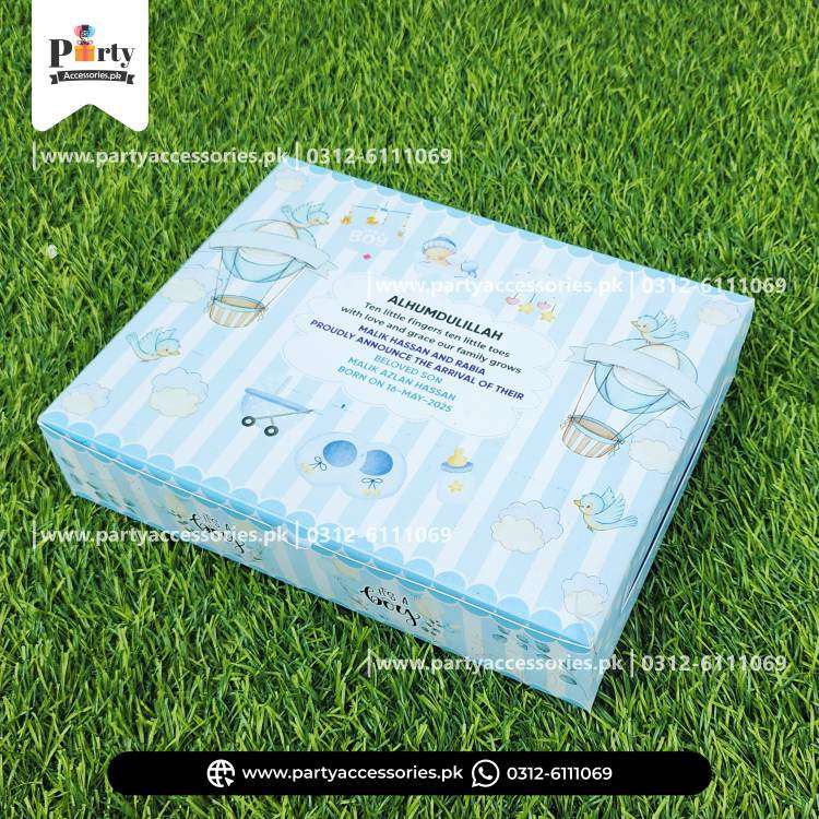 1kg Personalized Methai Boxes for Welcome Baby