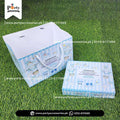 1kg Baby Boy Customized Announcement Sweet Box with Carry Bags