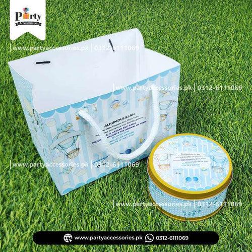 250gm Baby Announcement Sweet Boxe | It's a Boy Methai Boxe | Customized Tin Boxe with Carry Bag