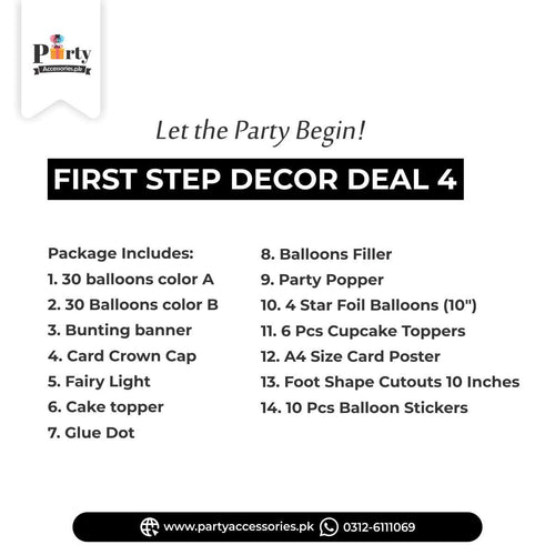 blue color first step premium deal decorations for baby boy 