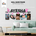 HALF BIRTHDAY THEME CUSTOMIZED WALL NAME FRAME IN PINK COLOR 