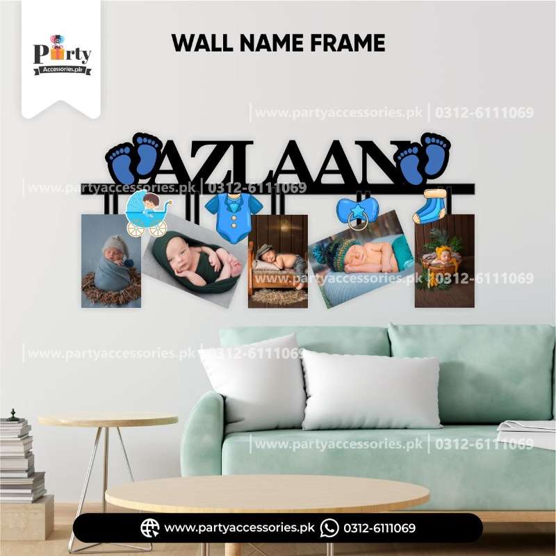 Welcome baby celebration ideas customized wall frame in blue color for boy pinterest ideas