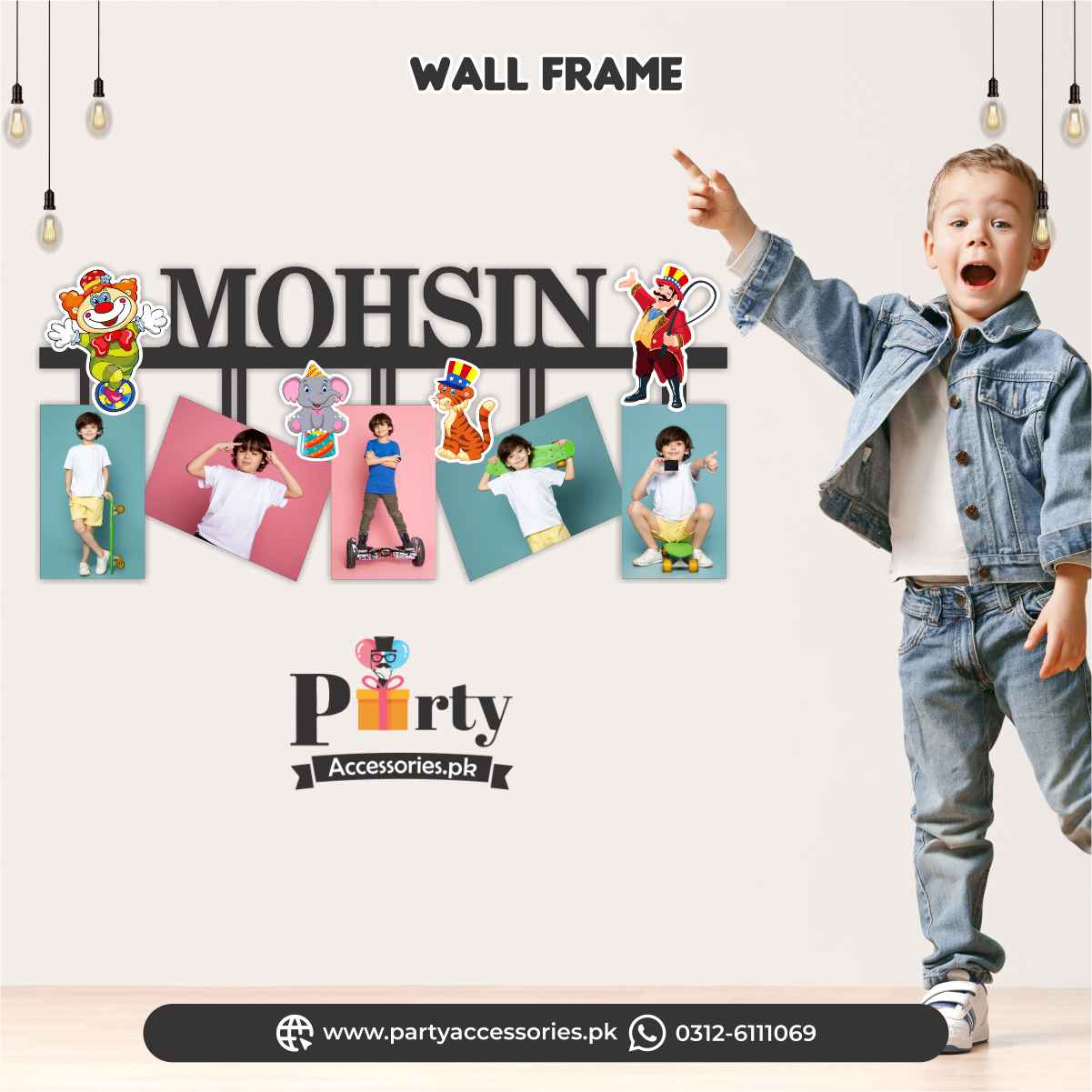Circus carnival theme customized wall frame
