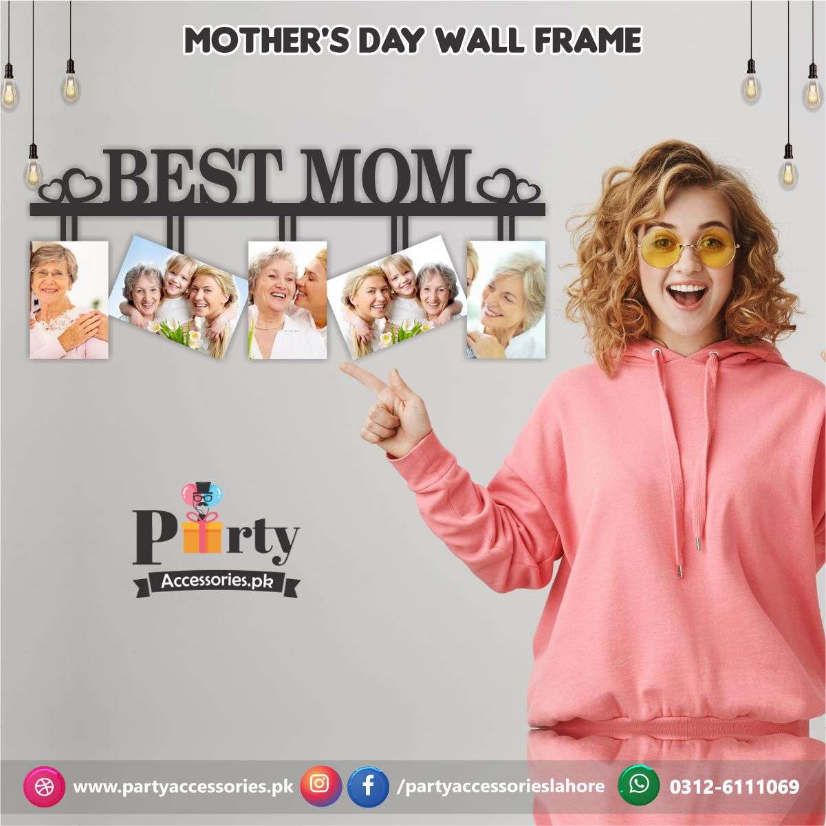 Mother's Day Wall Decoration Customized Wall Frame with Pictures