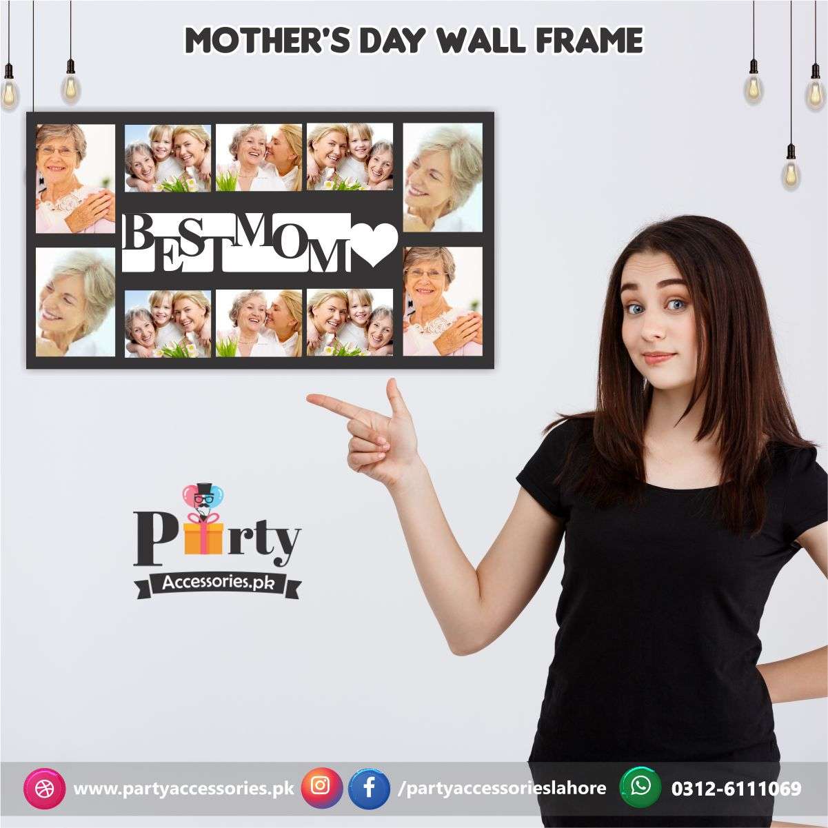 Mother's Day Wall Decoration Customized Wall Frame with Pictures