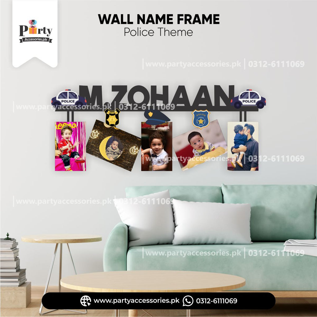 policeman theme customized nam wall frame 