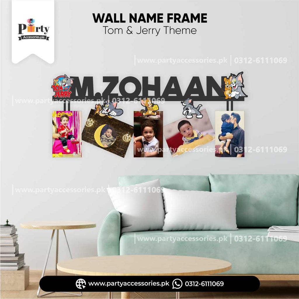 TOM AND JERRY THEME CUSTOMIZED NAME WALL FRAME 
