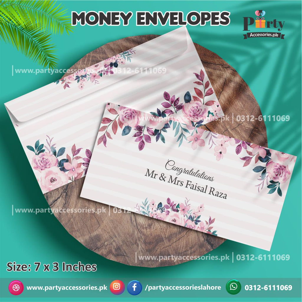 Money Envelopes Customized with Name (Pack of 12)