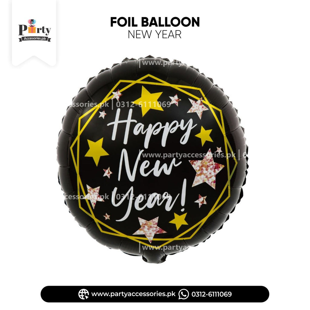 round shape foil balloon for new year 