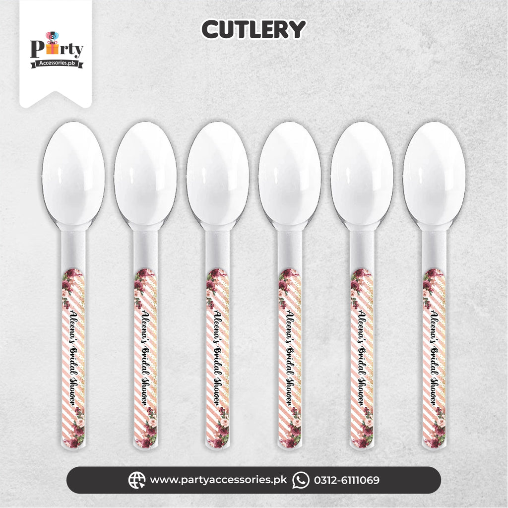 bridal shower theme table decoration amazon images customized spoons