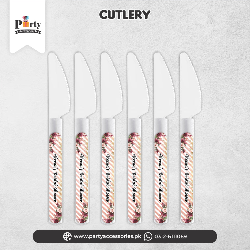 bridal shower theme table decoration amazon images customized knife