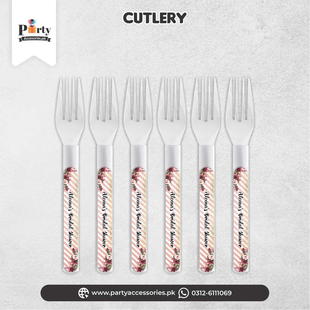bridal shower theme table decoration amazon images customized forks